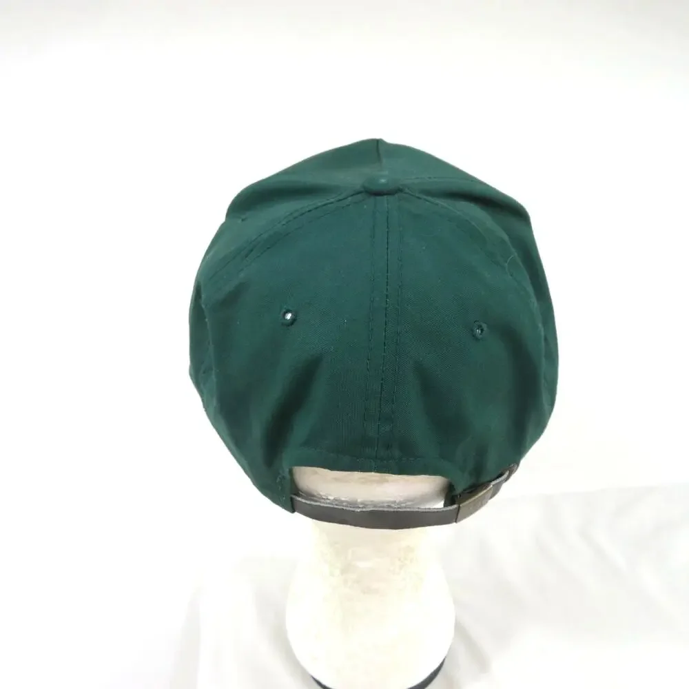 Vermont Moose Hat Trucker Rope Cap Green White Yupoong Adjustable Strap Back 90s